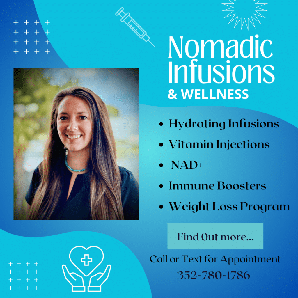 advertisement for Nomadic Infusions & Wellness, Orlando, FL