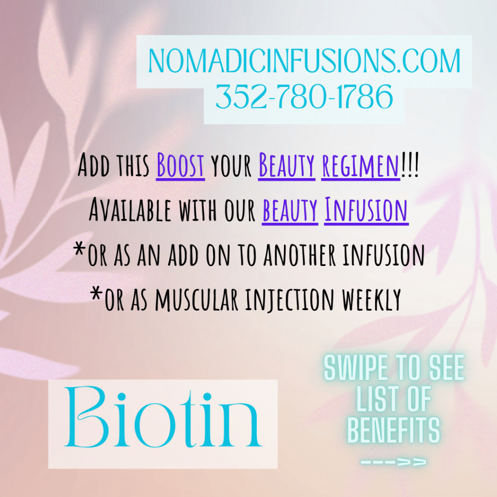 advertisement for biotin and benefits, Orlando, FL