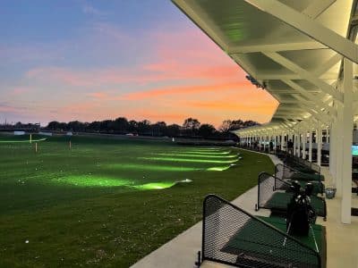 putter's green at the View, sunset, Orlando, FL