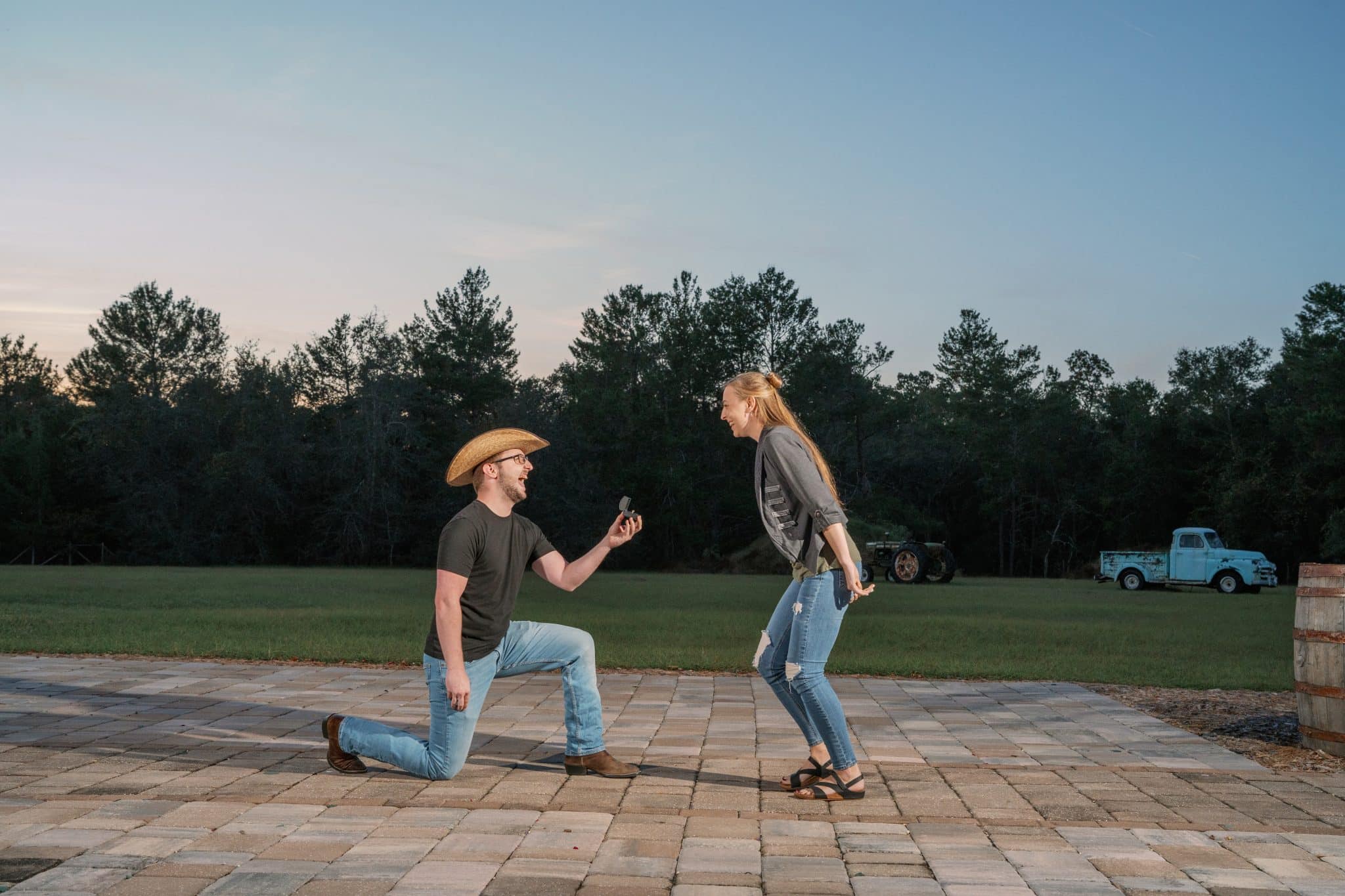 new smyrna beach marriage proposal at bending branch ranch
