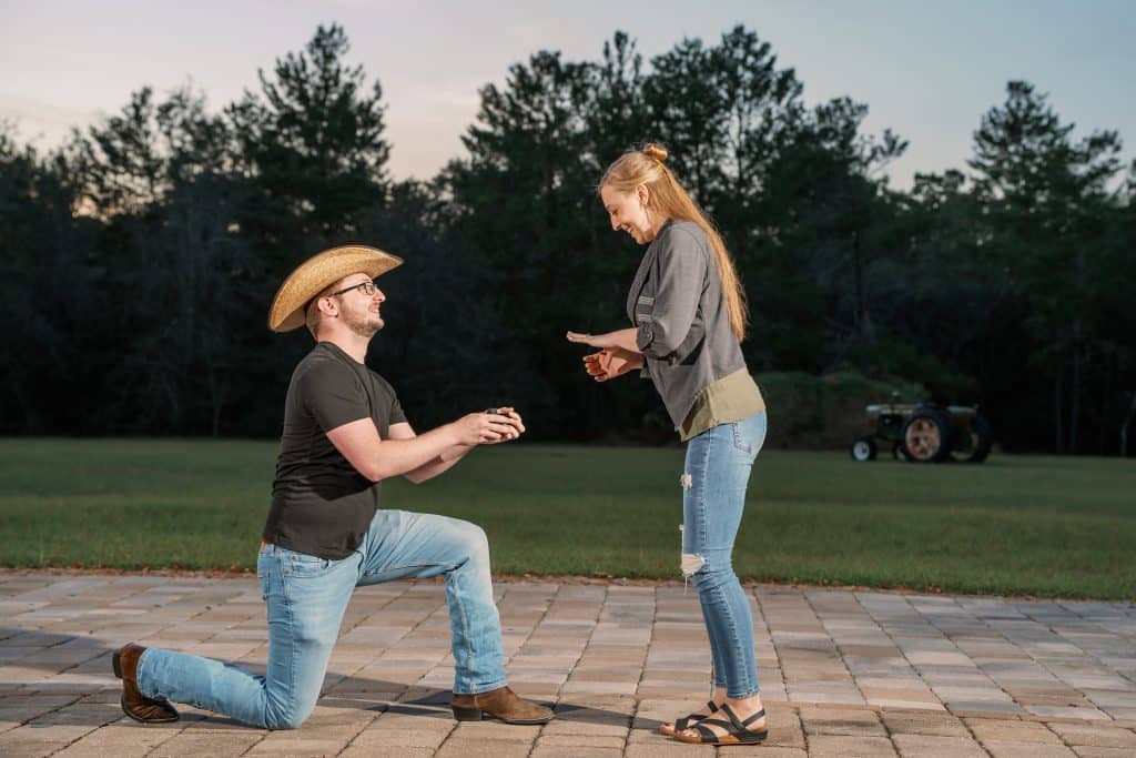 new smyrna beach marriage proposal at bending branch ranch