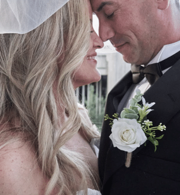 close up photo of the wedding couple on their wedding day, face to face, Orlando, FL