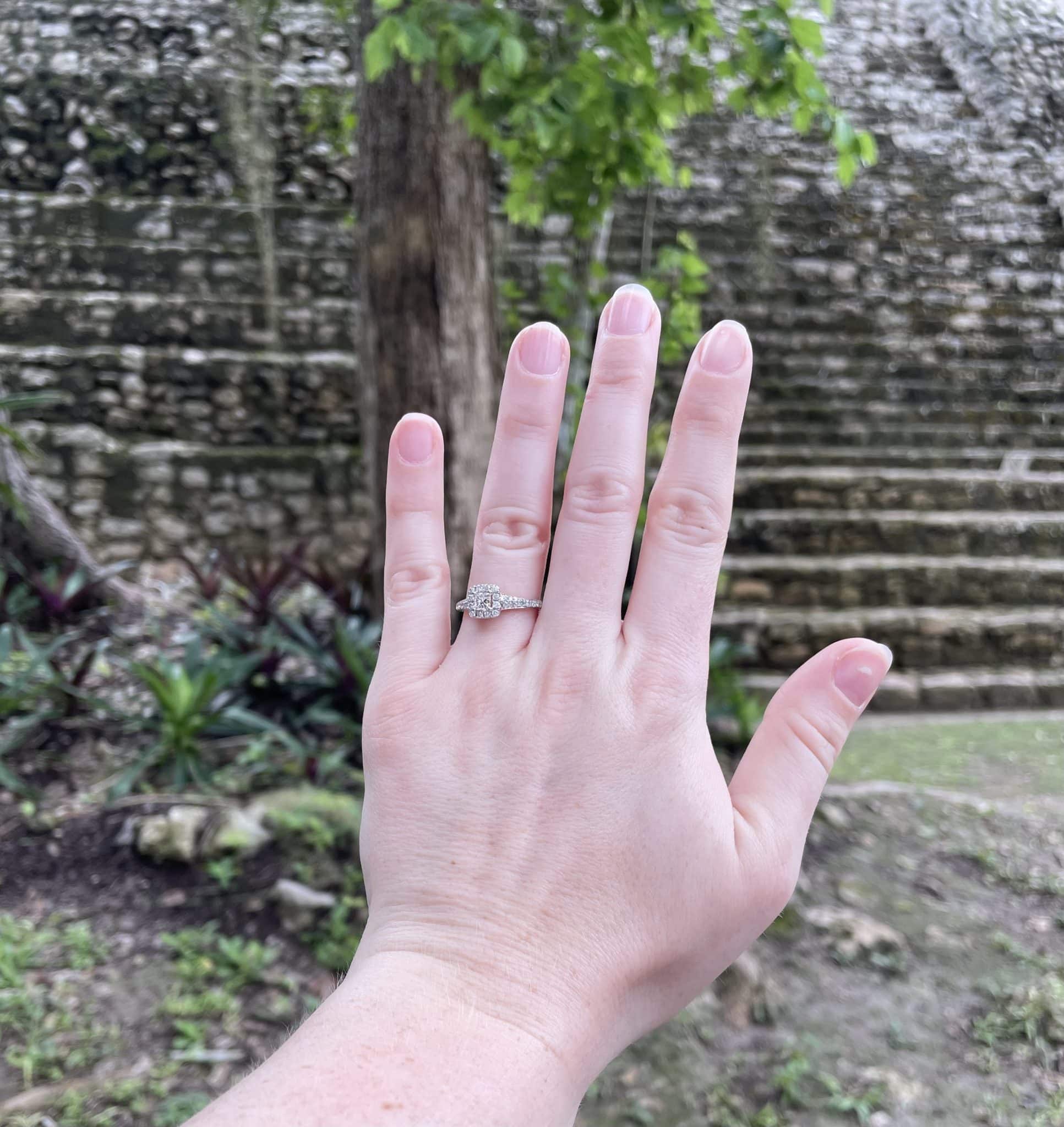 ring from mayan ruins marriage proposal in mexico