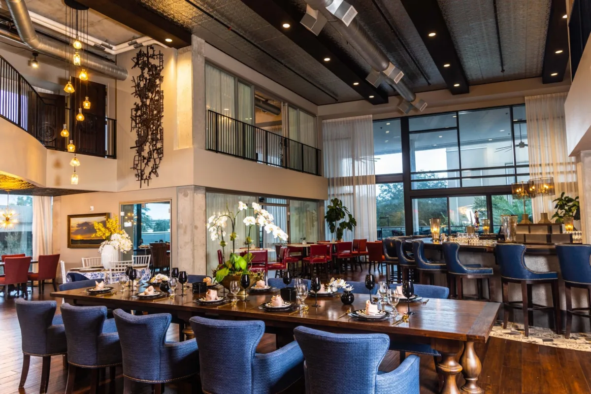 venue set up for a wedding reception, indoors, Eola View, Orlando, FL