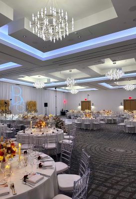 wedding reception set up, The Celeste Hotel, Orlando, FL