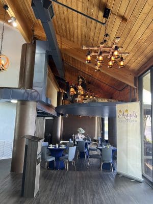 corner of the dining room at Sanford Galleon, Orlando, FL