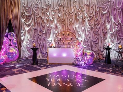 dance floor, trust me you can dance on the floor, purple uplighting, Orlando, FL