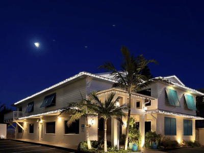 night time view of Harbour House Oceanfront, Orlando, FL