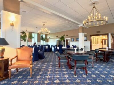 wide view of the bar area of the yacht club, Orlando, FL