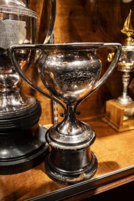 regatta trophy on display at Mount Dora Yacht Club, Orlando, FL