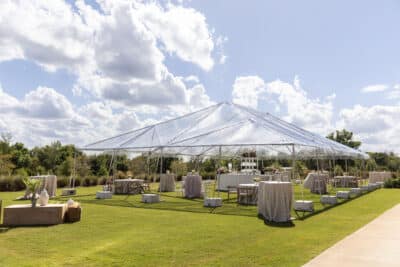 Bonnet Springs Park, wedding reception set up, Orlando, FL