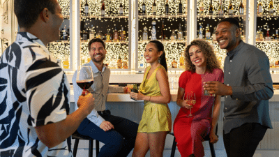 friends gathered in the bar, Aloft Orlando Lake Nona, Orlando, FL