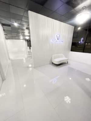 white wall, white sofa, The Valentine Event Venue, Orlando, FL