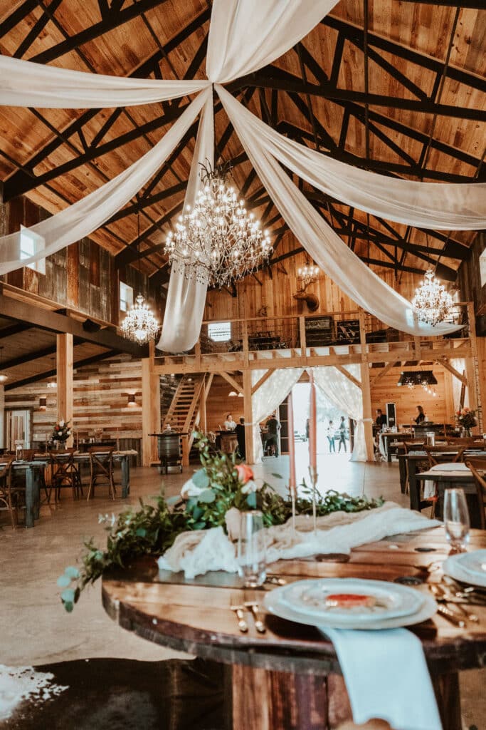 wedding venue, large pavilion, white material hanging from the ceiling, reception, Orlando, FL