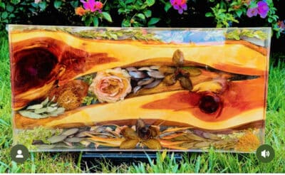 painting that is intertwined with pressed flowers, Orlando, FL