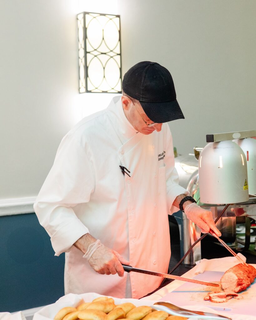 chef at a carving station, catering, hotel, Orlando, FL