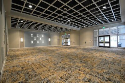 ballroom with a wall of lights, two entrances, Orlando, FL