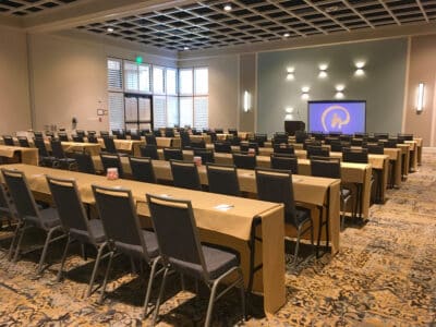 Rosen Bella Vista Rosen Inn Lake Buena Vista, hotel conference space, long tables, chairs, Orlando, FL