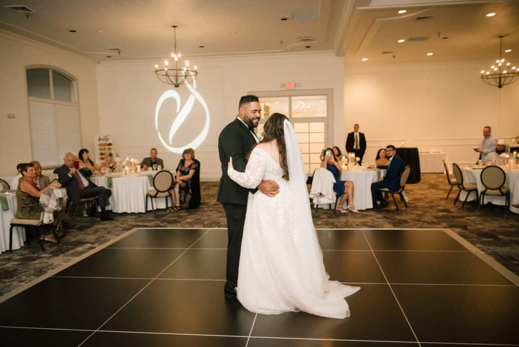 bride and groom dancing at their wedding reception, Orlando, FL