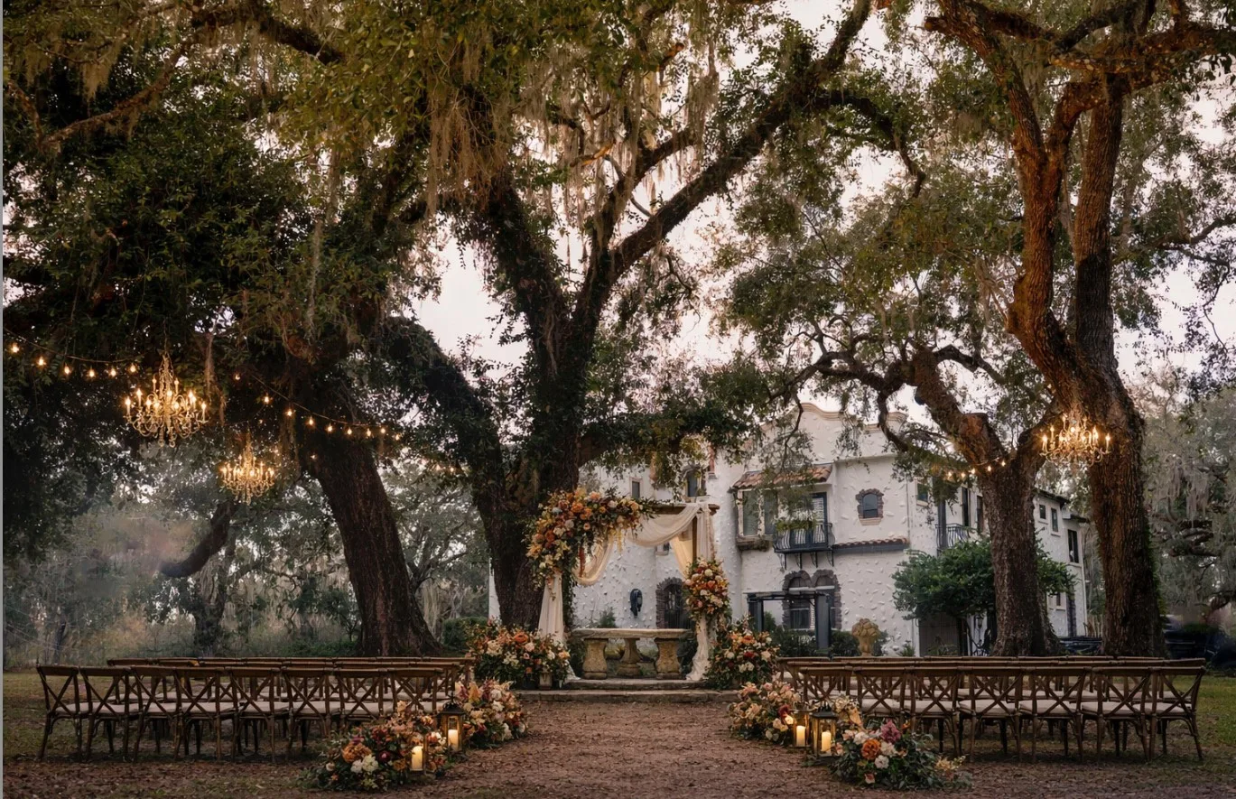 Tuscan-inspired, garden estate. Black tie or laid back. All-inclusive venue, wow factors and many upgrades!