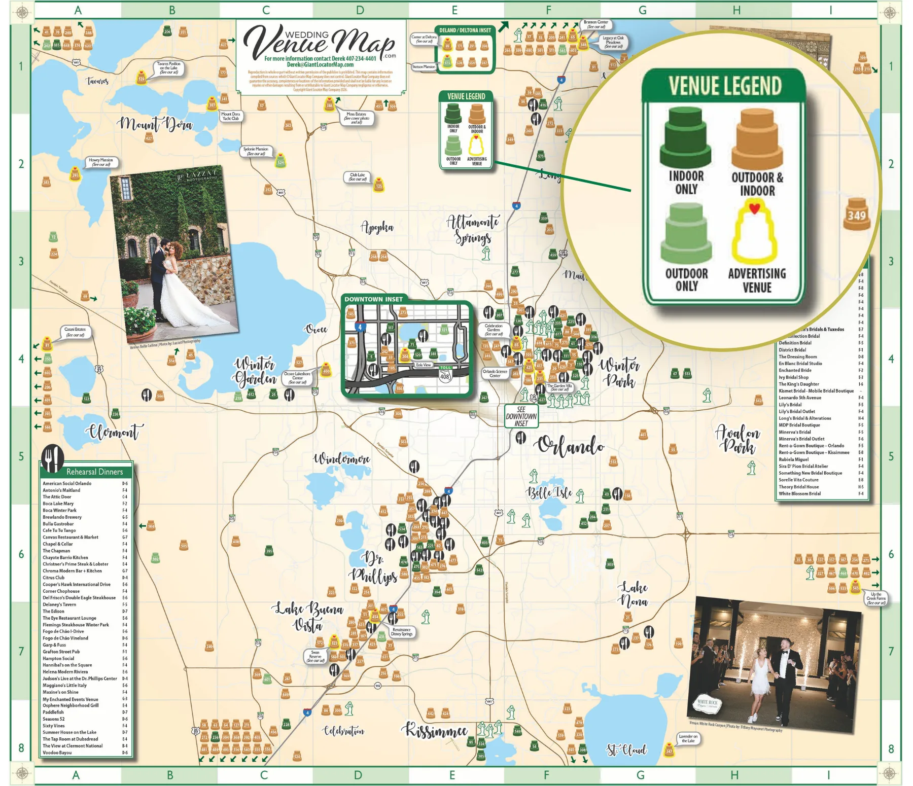 wedding venue map key