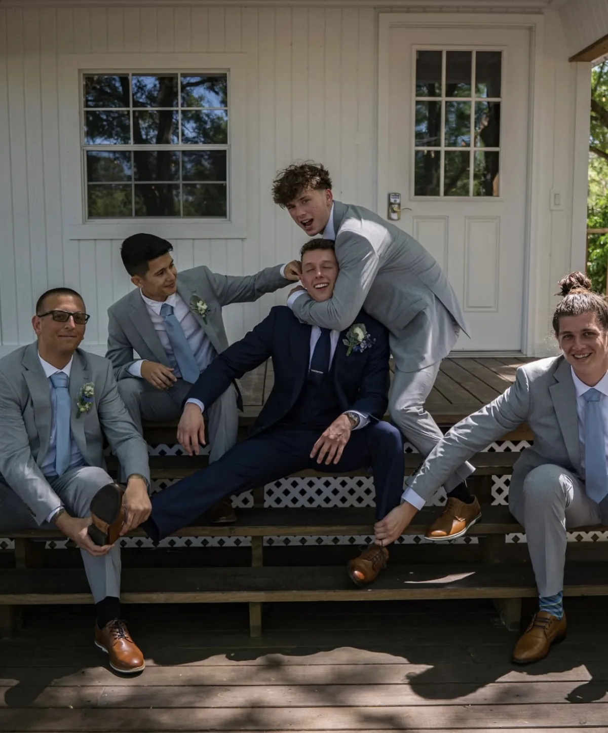 men's groom party custom wedding suits package