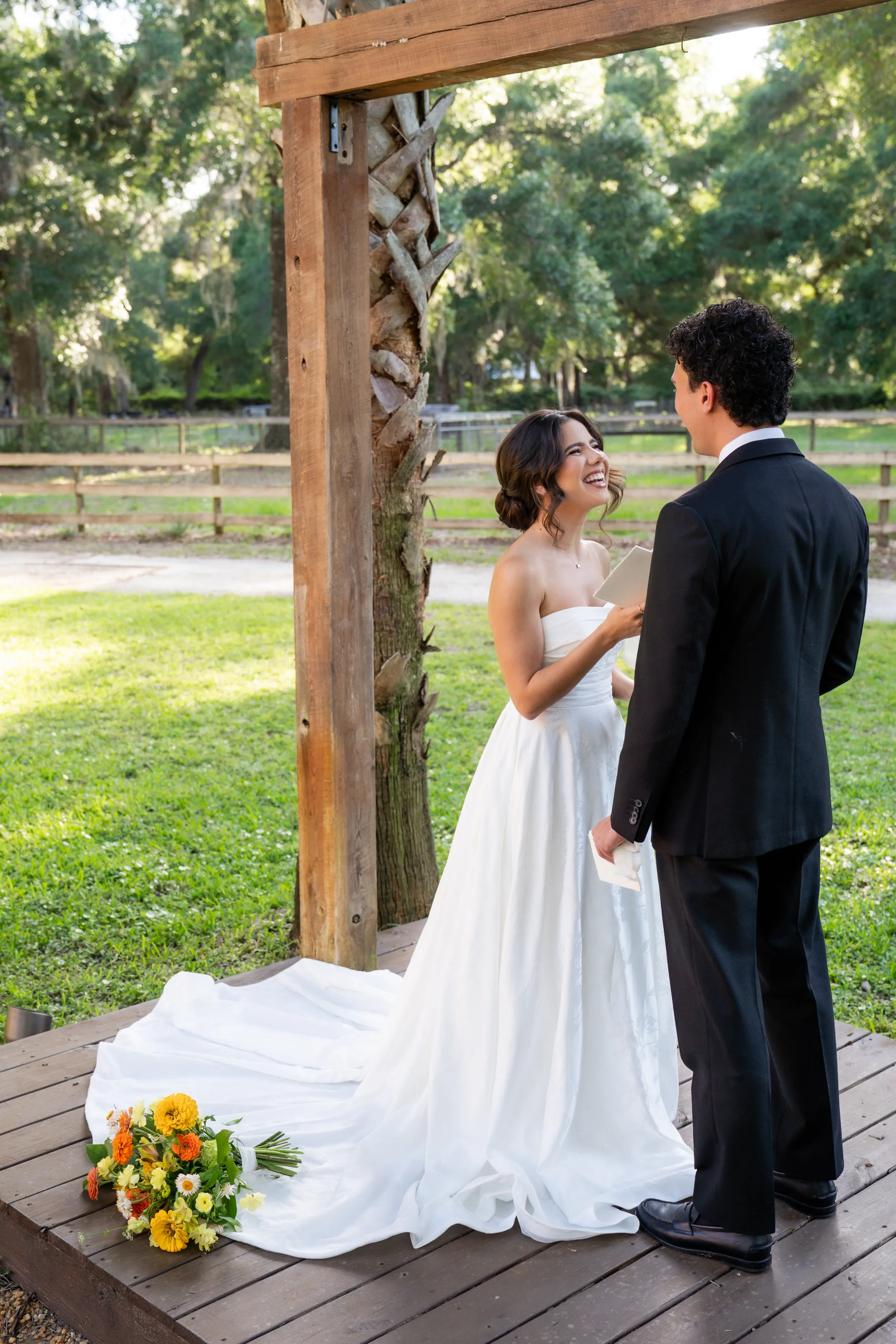Colorful Mediterranean Wedding Inspiration Eterna Estate17 1 - Colorful Mediterranean Wedding Inspiration at Eterna Estate Bride and groom at the altar