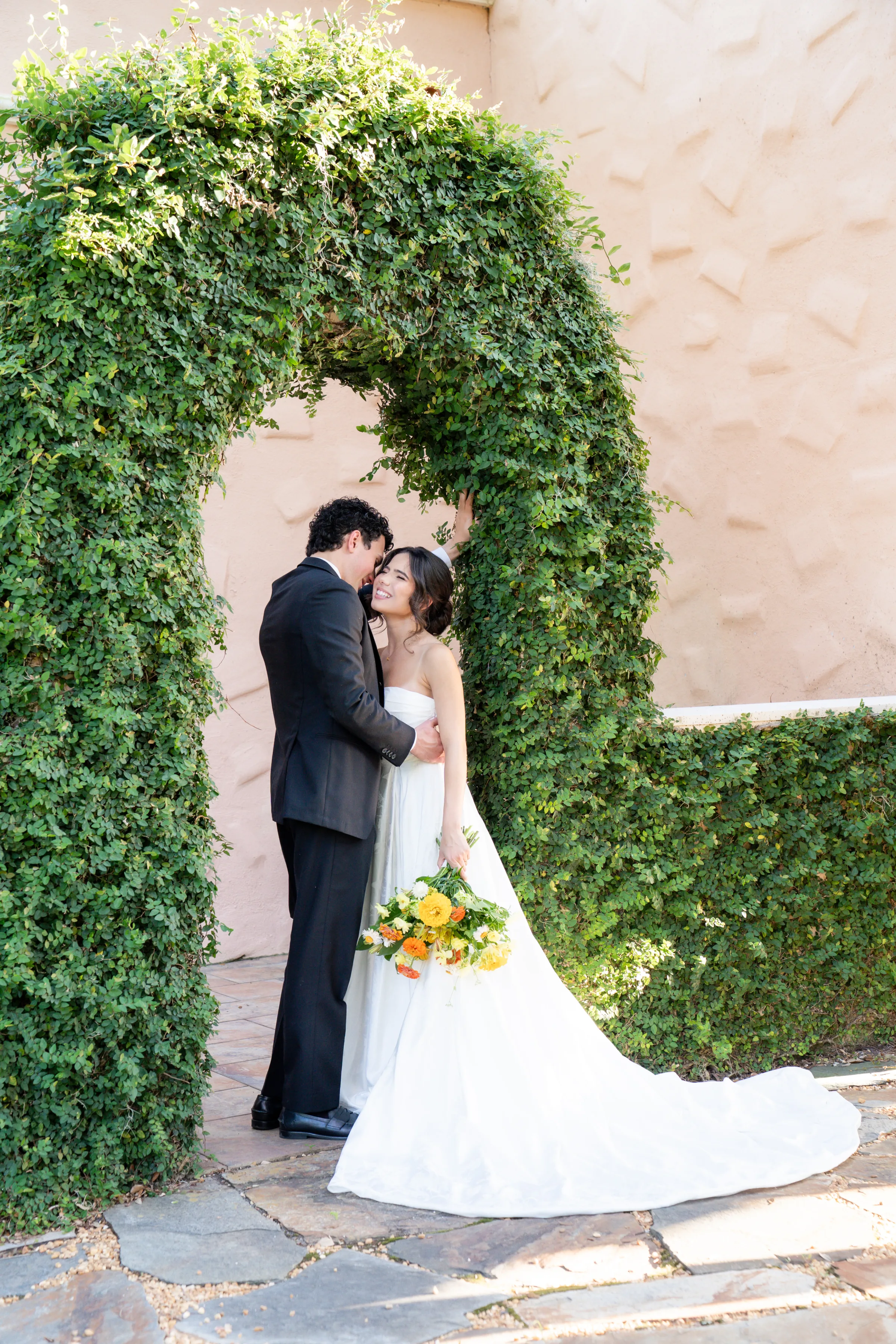 Colorful Mediterranean Wedding Inspiration Eterna Estate22 - Colorful Mediterranean Wedding Inspiration at Eterna Estate Bride and groom at their Mediterranean Wedding