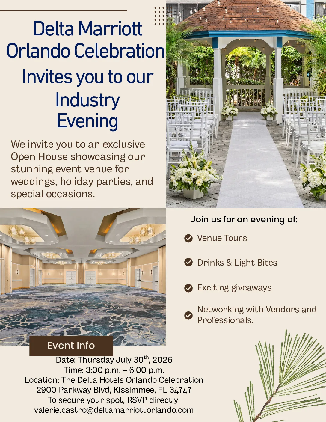 Industry Open House Delta Marriott Orlando Celebration pdf - An Evening of Hospitality & Connection - Hosted by the Delta Marriott Orlando Celebration! Industry Open House Delta Marriott Orlando Celebration pdf