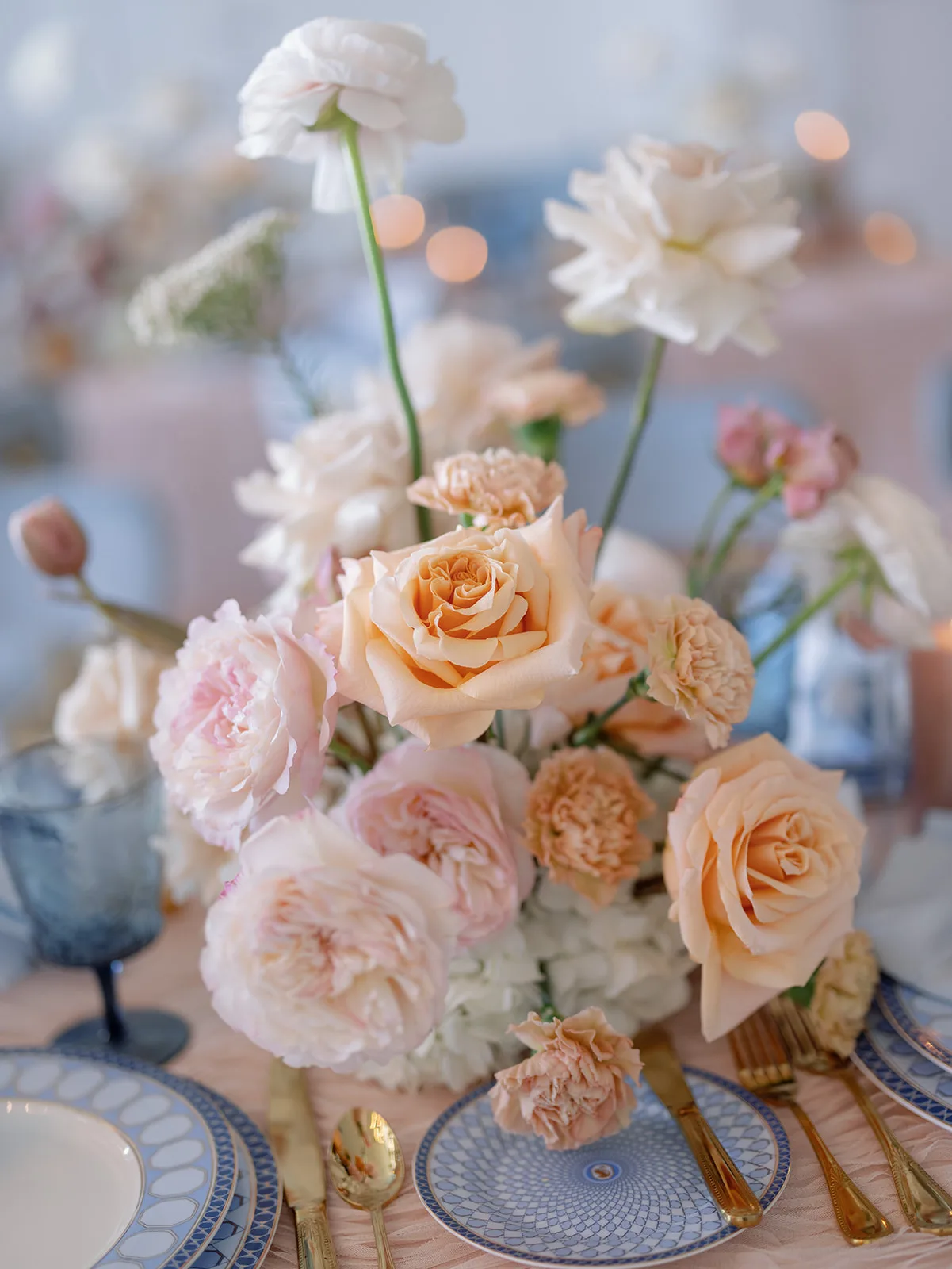 BB Rec Details 111 - Romantic Blush and Blue Daytona Beach Wedding Pink, peach and white wedding florals