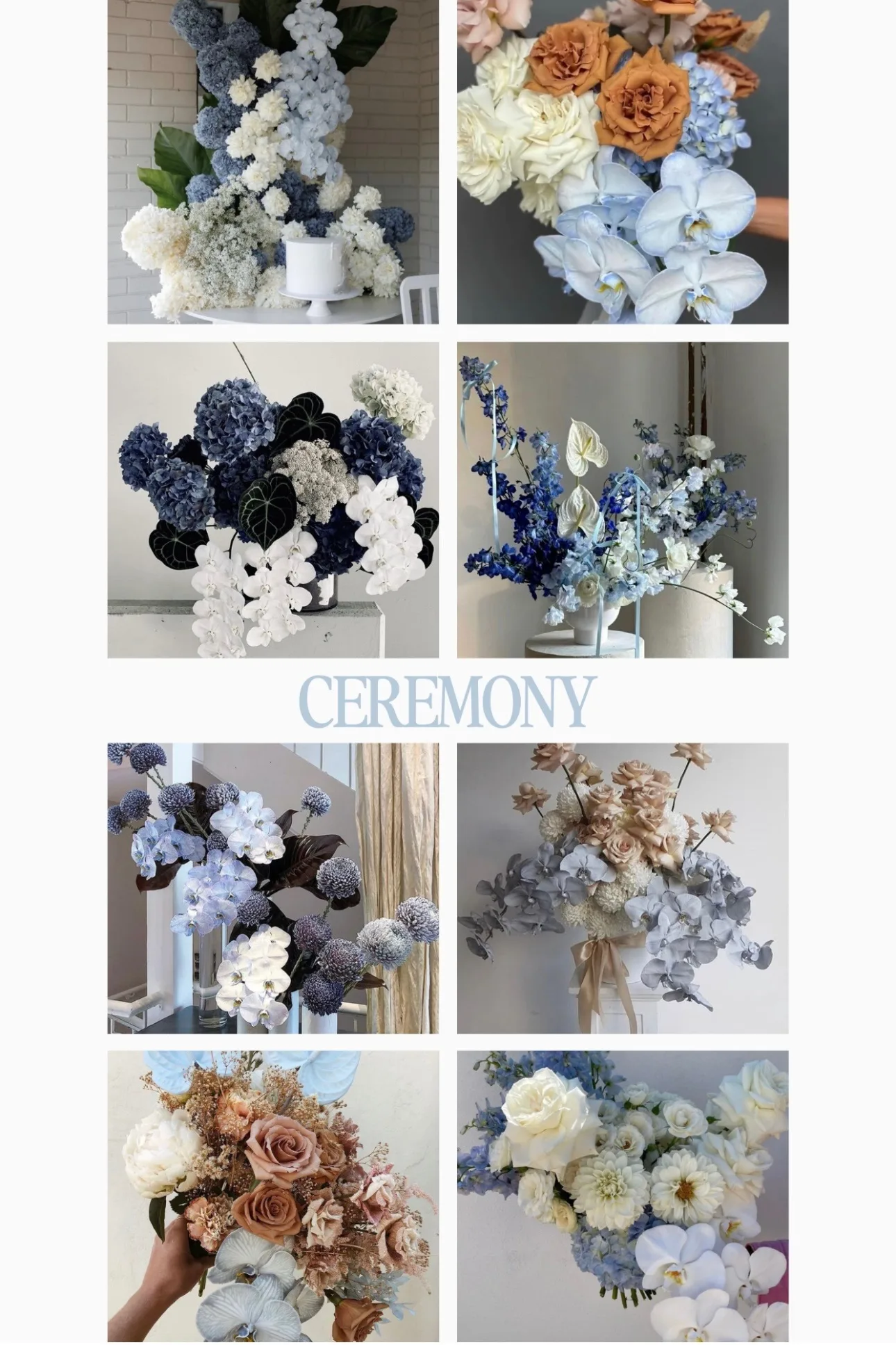 IMG 3040 edited - Romantic Blush and Blue Daytona Beach Wedding Blue floral ceremony moodboard