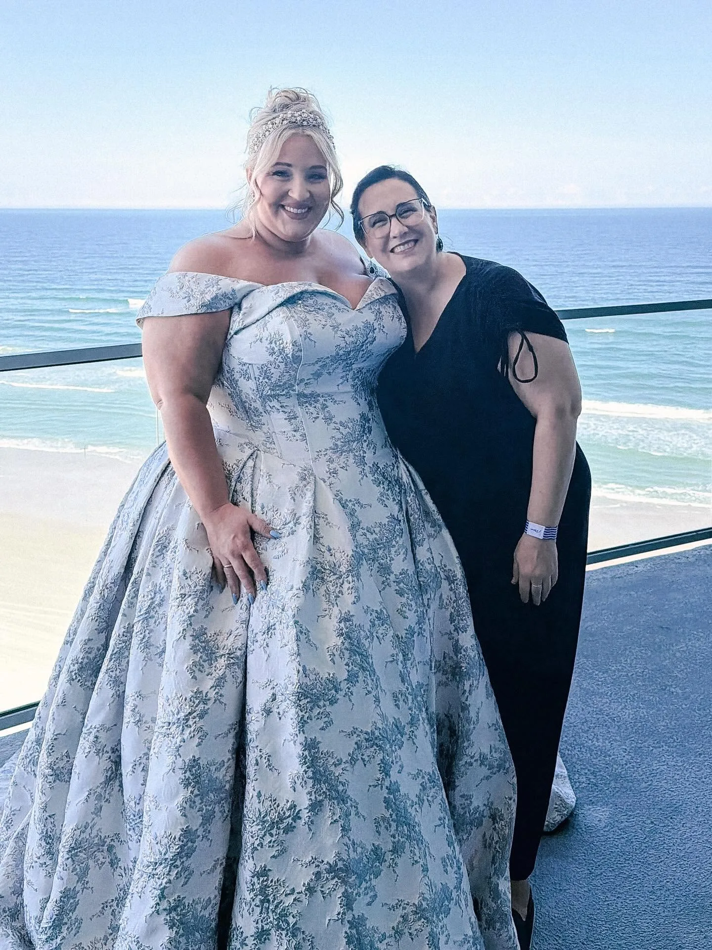 bri and shannon at Bris blush and blue daytona beach wedding - Romantic Blush and Blue Daytona Beach Wedding bri and shannon at Bris blush and blue daytona beach wedding