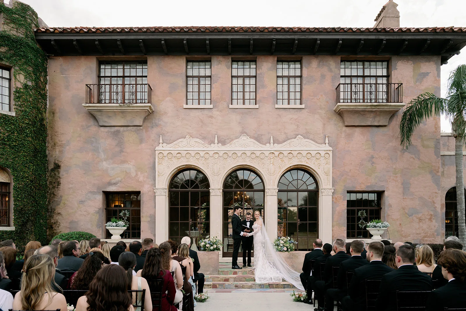 howey mansion florida wedding sydney marie photography - How Do You Know You've Found the Right Wedding Venue? bride and groom at their wedding ceremony