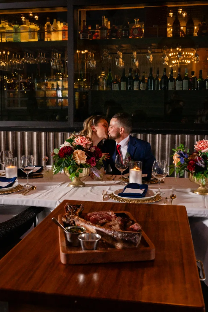 restaurant wedding 4 - Modern Restaurant Wedding Inspiration at Fogo de Chão restaurant wedding 4