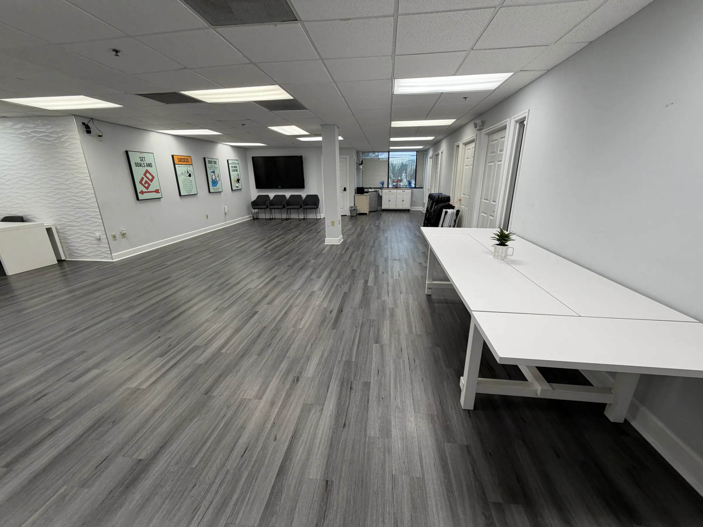 Welcome to The Ivory Room Florida, a modern and inviting event space designed for celebrations, professional gatherings, and creative productions. Whether you are planning a child’s birthday party, a corporate workshop, a podcast recording, or a special pop-up experience, this space adapts seamlessly to your vision. With abundant natural light, neutral design, and functional layout, your guests will feel comfortable and inspired from the moment they arrive.